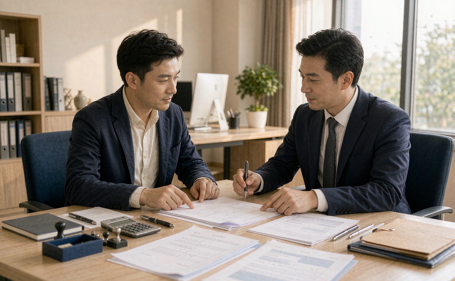 企业主与财税顾问沟通工商变更事项